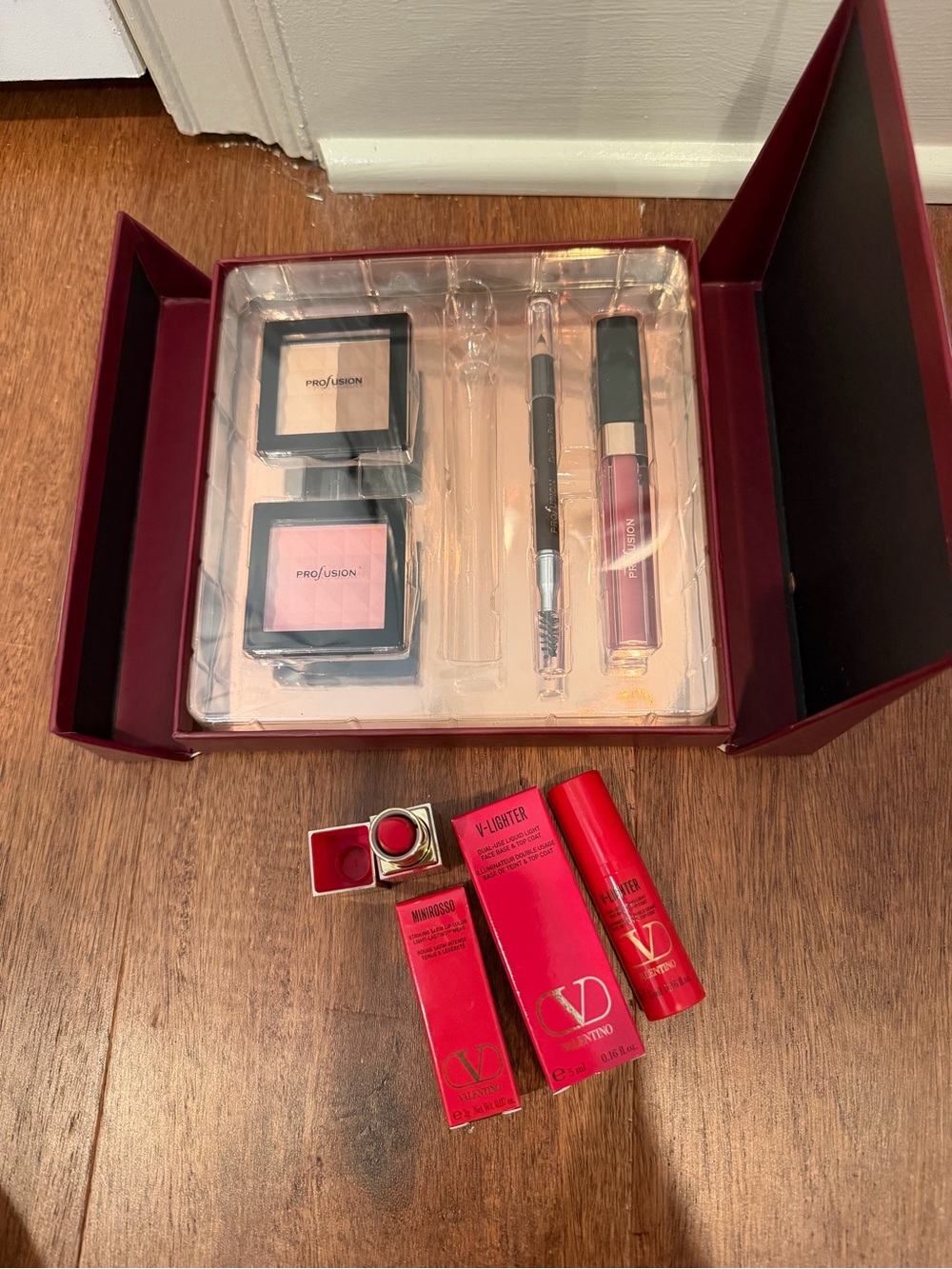 Profusion Cosmetics and two Valentino products